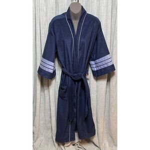 VNTG NOSWT Viscount Mens Robe Blue Smoking Jacket One Size Chest 36 X 46 Sears